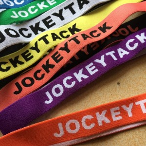 9 # leaisteach le haghaidh bra Custom Logo Logo Jacquard Elastic Band for Fo-éadaí